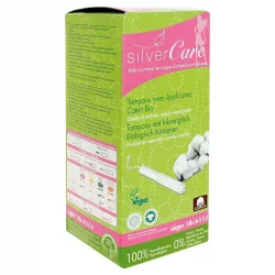 Tampons light avec applicateur BIO flux léger - 18 pièces - Silvercare