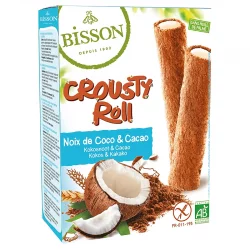 Crousty roll fourrés à la noix de coco & cacao BIO - 125g - Bisson
