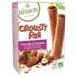 Crousty roll fourrés au chocolat & noisette BIO - 125g - Bisson