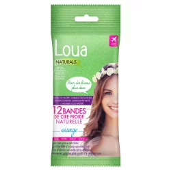 Bandes de cire froide épilation visage cire d'abeille - 12 bandes - Loua