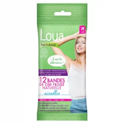 Natürliche Kaltwachsstreifen Epilation Achseln Bienenwachs - 12 Streifen - Loua