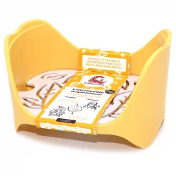 Organisateur de salle de bain jaune 