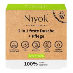 Gel douche & soin solide 2 en 1 naturel Green touch - 80g - Niyok