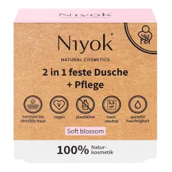 Natürliches 2 in 1 festes Dusche & Pflege Soft blossom - 80g - Niyok