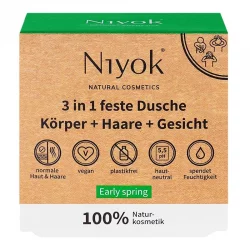 Natürliches festes Duschgel, Körper, Haare & Gesicht - 80g - Niyok