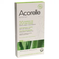BIO-Kaltwachsstreifen Körper Epilation Aloe Vera & Bienenwachs - 20 Streifen - Acorelle