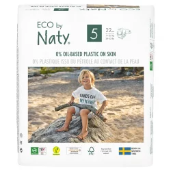 Couches jetables écologiques Taille 5 - 11-25 kg - 22 pièces - Naty