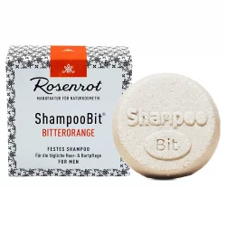 Natürliches festes Shampoo Bitterorange für Männer - 55g - Rosenrot