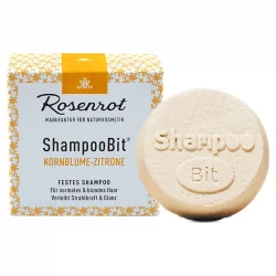 Natürliches festes Shampoo Kornblume & Zitrone - 55g - Rosenrot