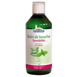 BIO-Mundspülung empfindliches Zahnfleisch Minze & Aloe Vera - 500ml - Biofloral