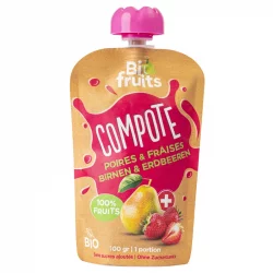 Compote poires & fraises BIO - 100g - BioFruits