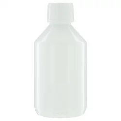 Bouteille en plastique blanc 250ml avec bouchon à vis - Aromadis