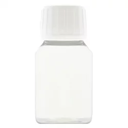 Transparente Veral Plastikflasche 50ml mit weissem Schraubverschluss und Sicherheitsring - 1 Stück - Aromadis