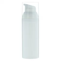 Flacon airless en plastique blanc 50ml - Aromadis