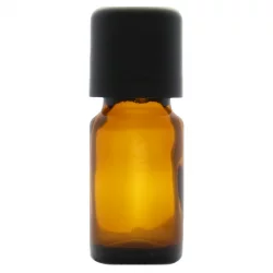 Braune Glasflasche 10ml mit schwarzer Tropfspitze und Kindersicherheitsverschluss - 1 Stück - Aromadis