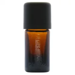 Braune Glasflasche 5ml mit schwarzer Tropfspitze und Kindersicherheitsverschluss - 1 Stück - Aromadis