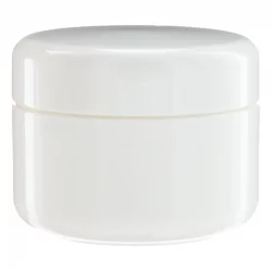 Pot en plastique blanc 50ml avec couvercle à vis - Aromadis
