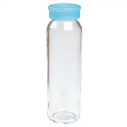 Trinkflasche aus transparentem Glas 25cl mit Plastikdeckel - ah table !