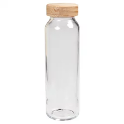 Trinkflasche aus transparentem Glas 25cl mit Holzdeckel - 1 Stück - ah table !