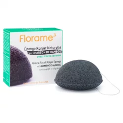 Éponge Konjac naturelle charbon de bambou - Florame