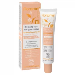 BB Crème 5-en-1 teinte claire BIO IP 20 thé blanc - 40ml - Florame