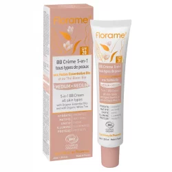 BIO-BB Creme 5-in-1 mittlerer Teint LSF 20 Weisser Tee - 40ml - Florame