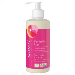 Öko flüssige Seife für Hände, Gesicht & Körper Rose - 300ml - Sonett﻿