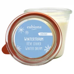 Bougie parfumée vanille "Rêves d'hiver" en stéarine BIO - 1 pièce - Eubiona