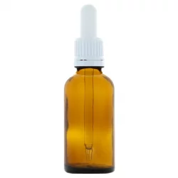 Braune Glasflasche 50ml mit Tropfpipette - Aromadis
