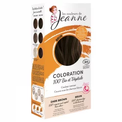 BIO-Pflanzen-Haarfarbe Pulver Braun - 2x50g - Les couleurs de Jeanne