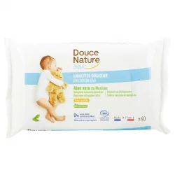 Sanfte BIO-Baby-Feuchttücher Aloe Vera - 40 Stück - Douce Nature
