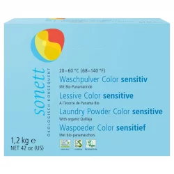 Lessive poudre couleur sensitive écologique sans parfum - 1,2kg - Sonett