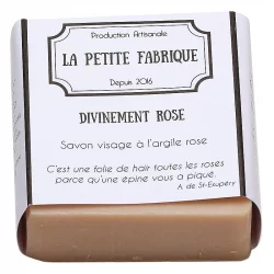 Savon visage naturel Divinement rose argile rose - 100g - La Petite Fabrique