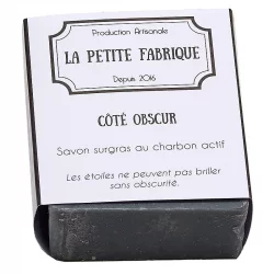 Natürliche Seife Côté obscur Aktivkohle - 100g - La Petite Fabrique