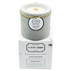 Bougie béton en cire de soja naturelle Attrape Rêves parfum fleurs d’oranger - 1 pièce - La Petite Fabrique