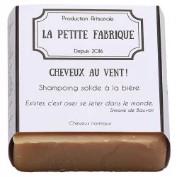 Festes natürliches Shampoo Cheveux au vent Bier & Rizinus - 100g - La Petite Fabrique