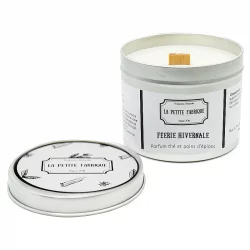 Metallkerze aus natürlichem Sojawachs Féerie Hivernale Duft Tee & Lebkuchen - 1 Stück - La Petite Fabrique
