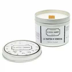 Metallkerze aus natürlichem Sojawachs Le parfum du bonheur Duft Moschus - 1 Stück - La Petite Fabrique
