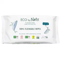 Lingettes-toilettes ECO sans parfum - 56 pièces - Naty