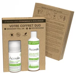 Coffret déodorant à bille & recharge BIO Efficacité longue durée - Acorelle