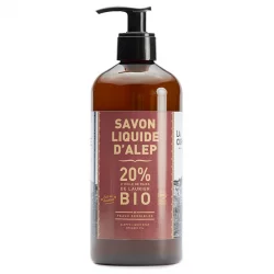 Savon d'Alep liquide BIO 20% huile de baies de laurier - 500ml - La Corvette