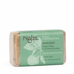 Savon d'Alep à la fleur d'oranger BIO - 100g - Najel