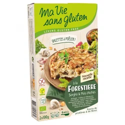 BIO-Galetten zum Braten, Pilze & Kichererbsen - 2x100g - Ma vie sans gluten