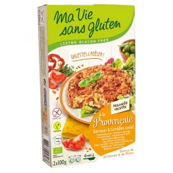BIO-Galetten zum Braten, Tomaten & rote Linsen - 2x100g - Ma vie sans gluten