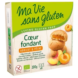 BIO-Kekse Cœur fondant Aprikose & Pfirsich - 200g - Ma vie sans gluten