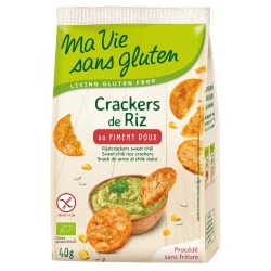 Crackers de riz au piment doux BIO - 40g - Ma vie sans gluten
