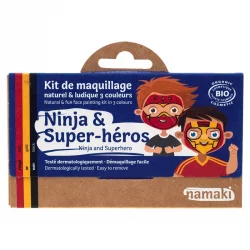 Kit de maquillage naturel & ludique 3 couleurs Ninja & Super-héros - Namaki