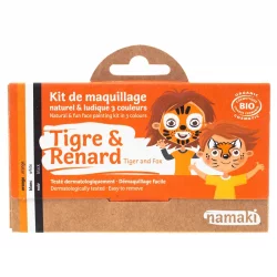 Kit de maquillage naturel & ludique 3 couleurs Tigre & Renard - Namaki