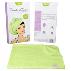 Serviette à cheveux verte écologique - 1 pièce - Les Tendances d'Emma