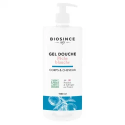 BIO-Duschgel für Körper & Haare weisser Pfirsich - 1l - Biosince 1975